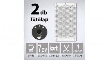 KIYO karbonszálas beépíthető ülésfűtés 3 fokozatú nyomógombbal, 1 ülésre