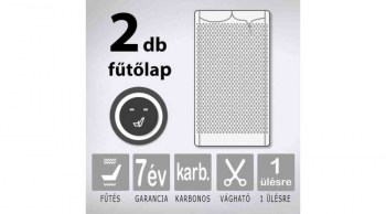 KIYO karbonszálas beépíthető ülésfűtés 2 fokozatú nyomógombbal, 1 ülésre